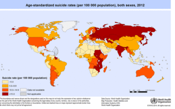 Rapporto OMS. Il tasso di suicidi nel mondo