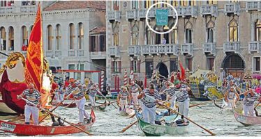 La protesta dei «nobili» a Venezia: drappi sul Canal Grande contro le navi
