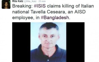 Bangladesh,ucciso un italiano Lo Stato islamico rivendica sul web