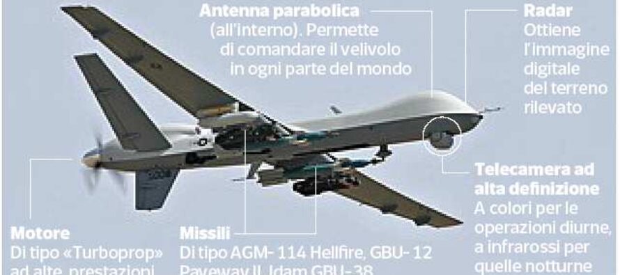 L’America vende all’Italia i droni armati