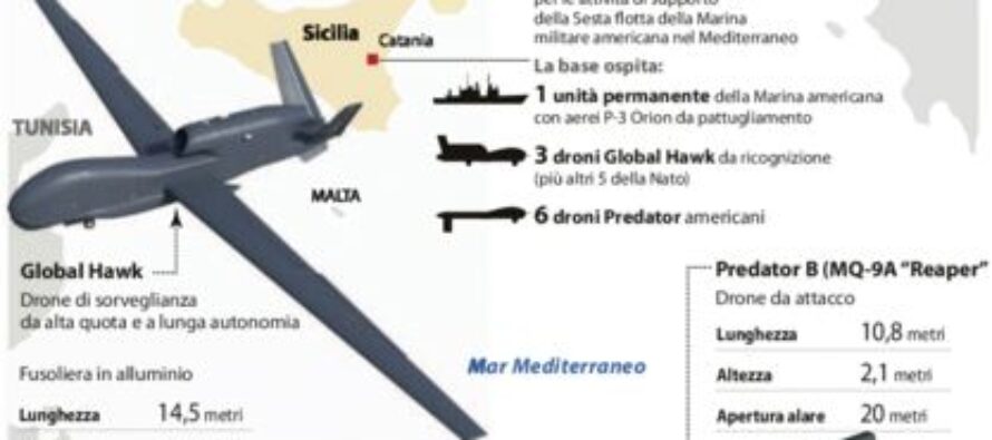 Libia, l’Italia dice sì all’America “ Droni armati Usa da Sigonella ”
