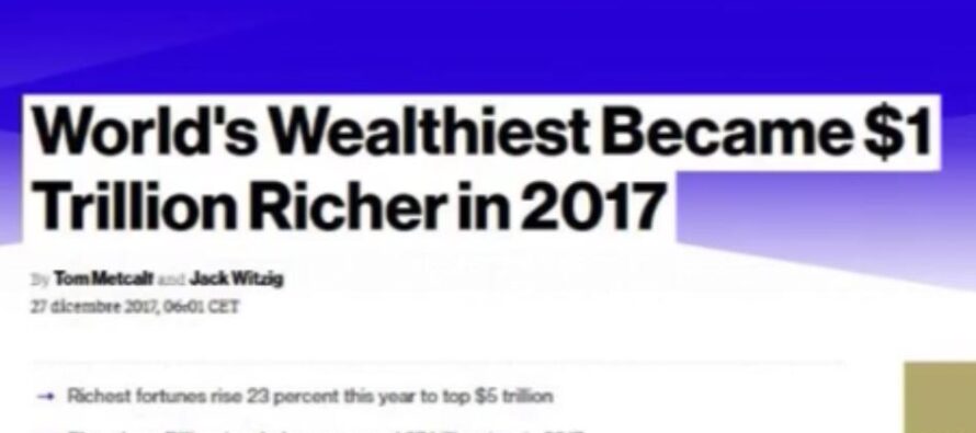 Bloomberg: I miliardari del mondo sono diventati più ricchi del 23% nel 2017