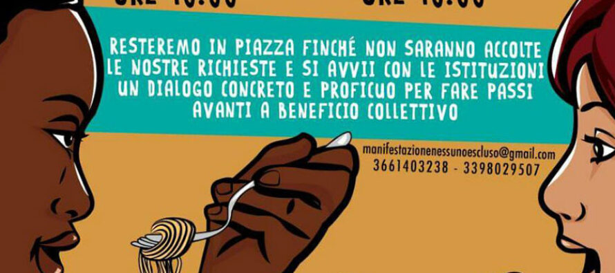 Casa, lavoro, reddito: in 10 manifestano a Napoli