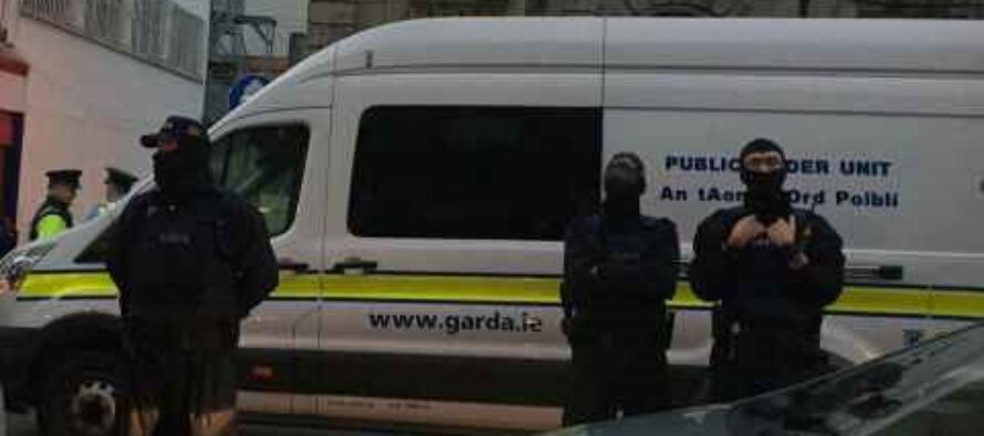 DUBLIN, Ireland “Masked Garda threaten housing campaigners with batons”