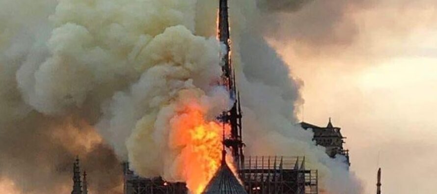 Francia. Incendio a Notre-Dame, crolla la guglia