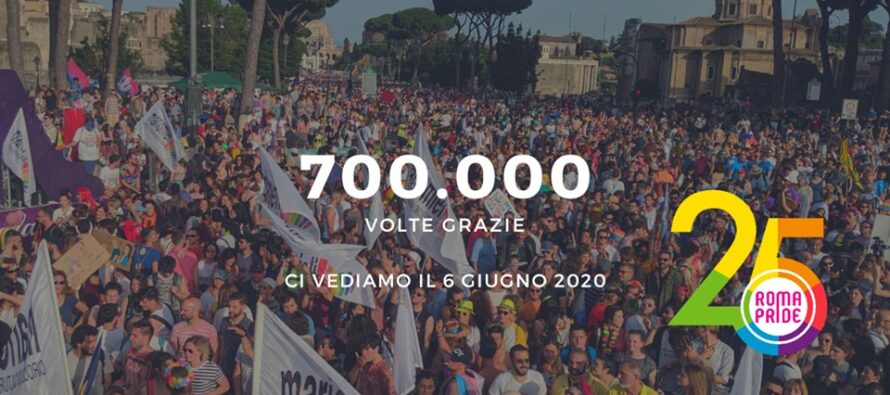 A Roma 700mila al Gay Pride: «Fieri di essere ciò che siamo»