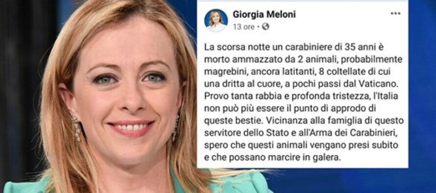 Morte del carabiniere, da Salvini e Meloni parte la caccia al nero