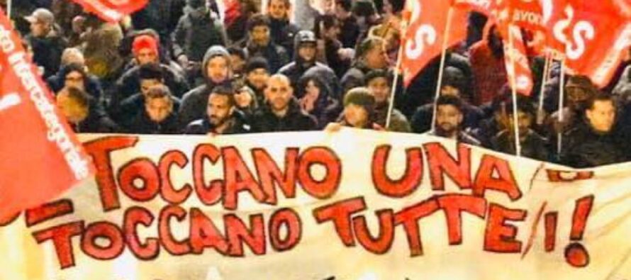 I sindacati di base in sciopero contro il governo Draghi